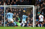 Sterling reacted quickest to fire home from close-range and restore the hosts' advantagee